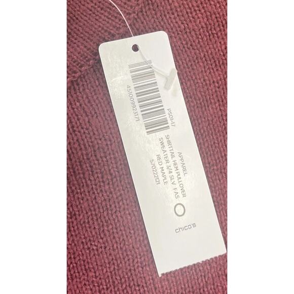 NWT Chico's Womens Sz 0 Knit Turtleneck Pullover Sweater Cotton Acrylic Poly - Picture 6 of 9